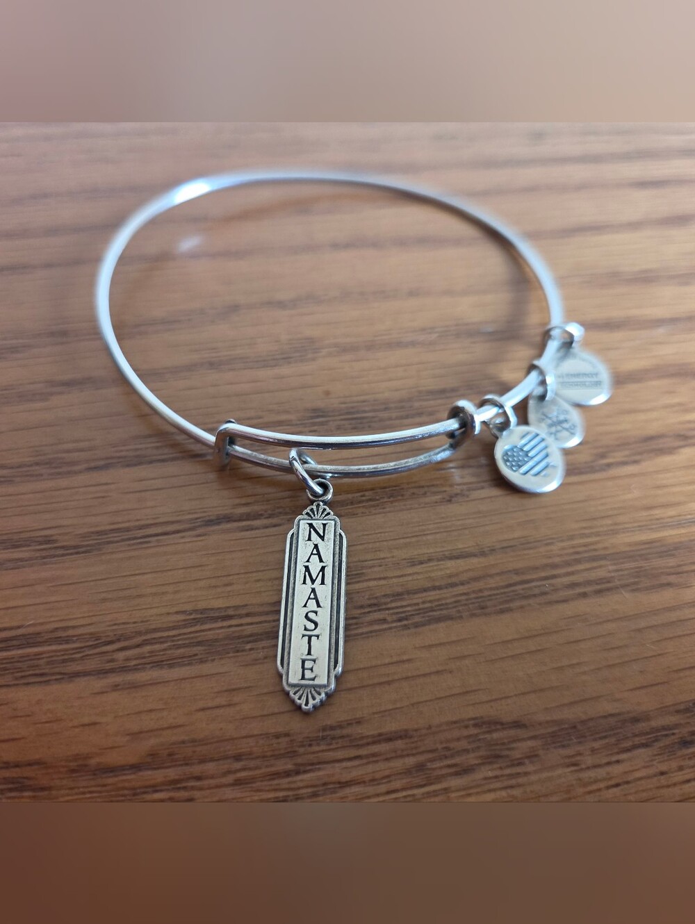 Alex and Ani "Namaste" Expandable Silver Bracelet Retired